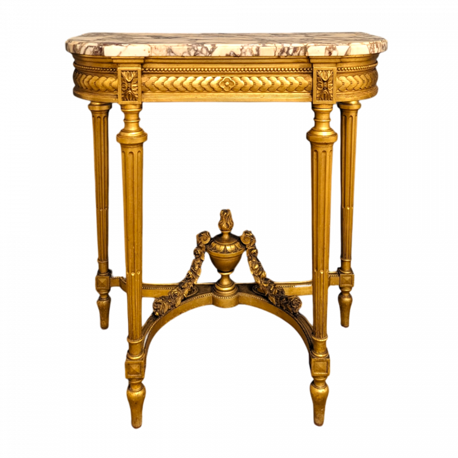 Console de style Louis XVI en bois doré époque Napoléon III