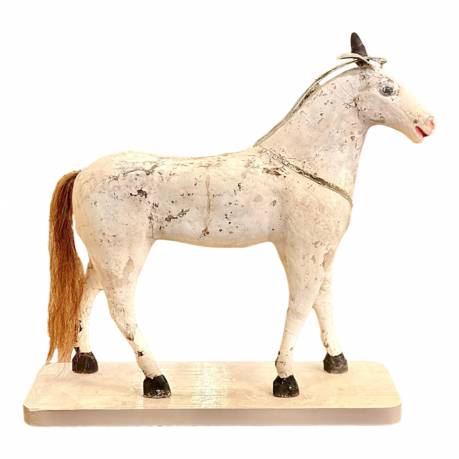 Cheval en bois polychrome début XXe