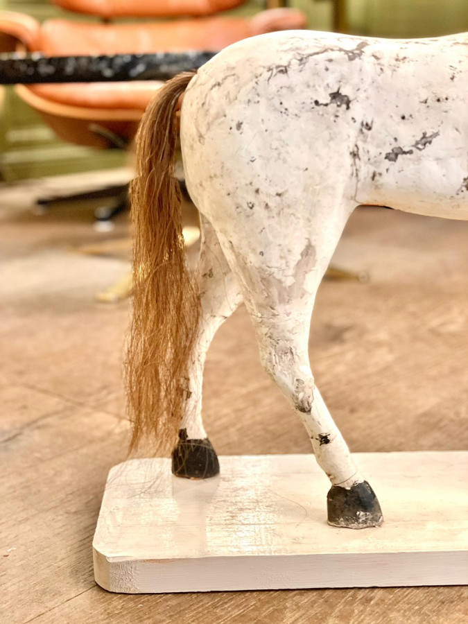 Cheval en bois polychrome début XXe