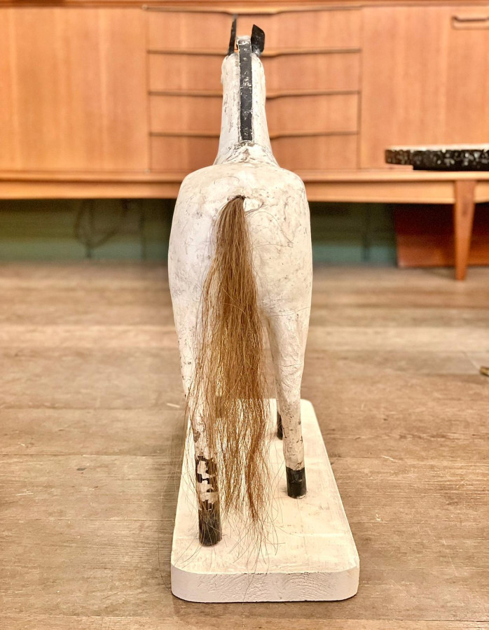 Cheval en bois polychrome début XXe