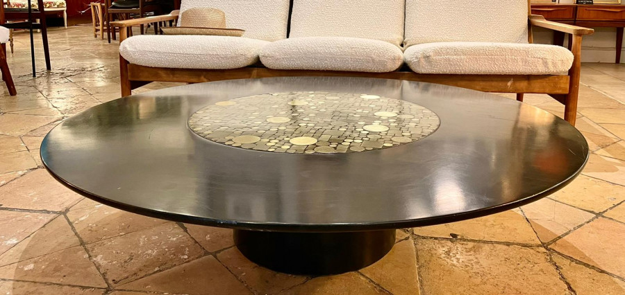 Table basse moderniste années 70