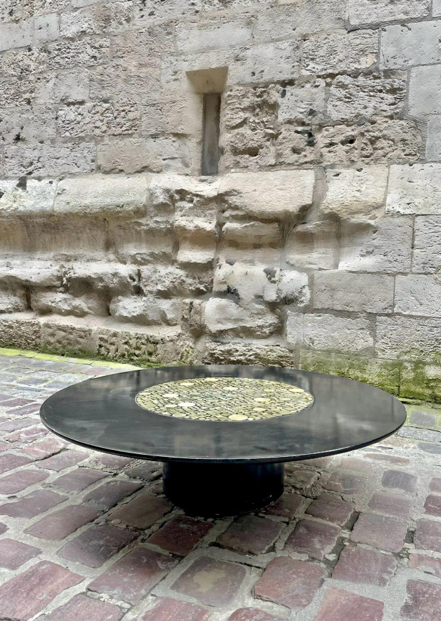 Table basse moderniste années 70