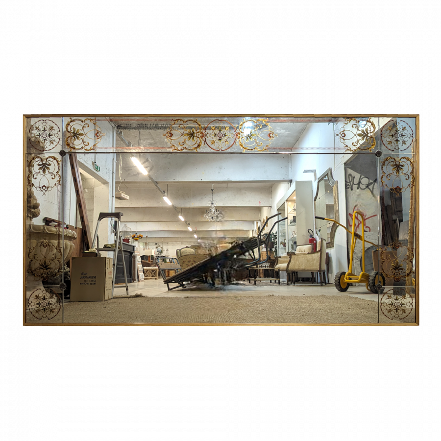Miroir de bistrot dans le style Robert Pansart