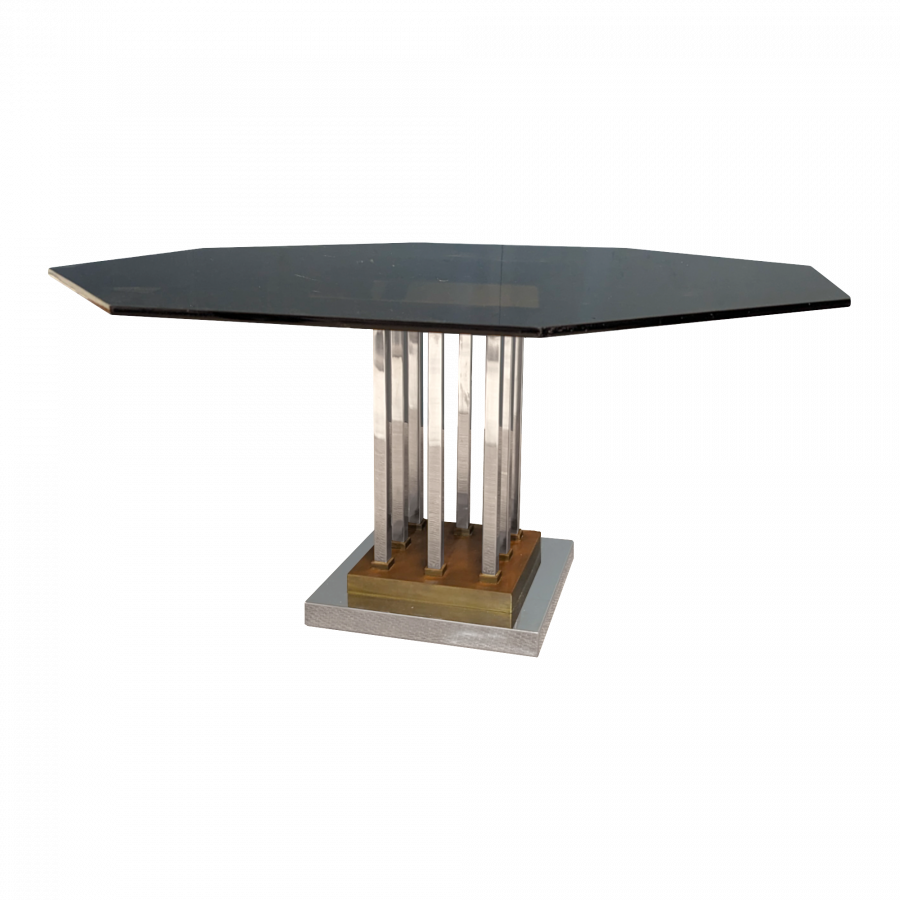 Table octogonale pied central Romeo Rega hollywood