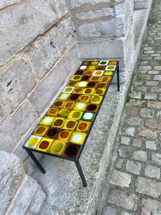 Table basse de Roger Capron modèle Planète