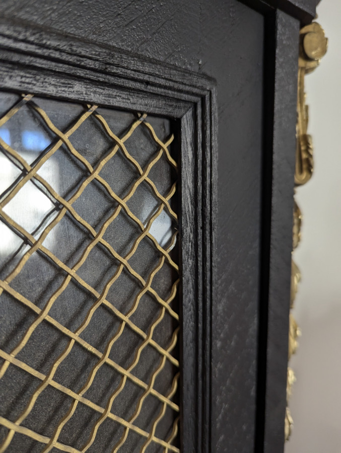 Vtrine bibliothèque en bois noircie époque Napoléon III