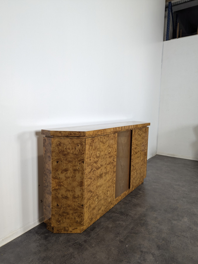 Buffet de style Art Déco en loupe d'Orme