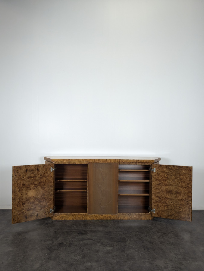 Buffet de style Art Déco en loupe d'Orme