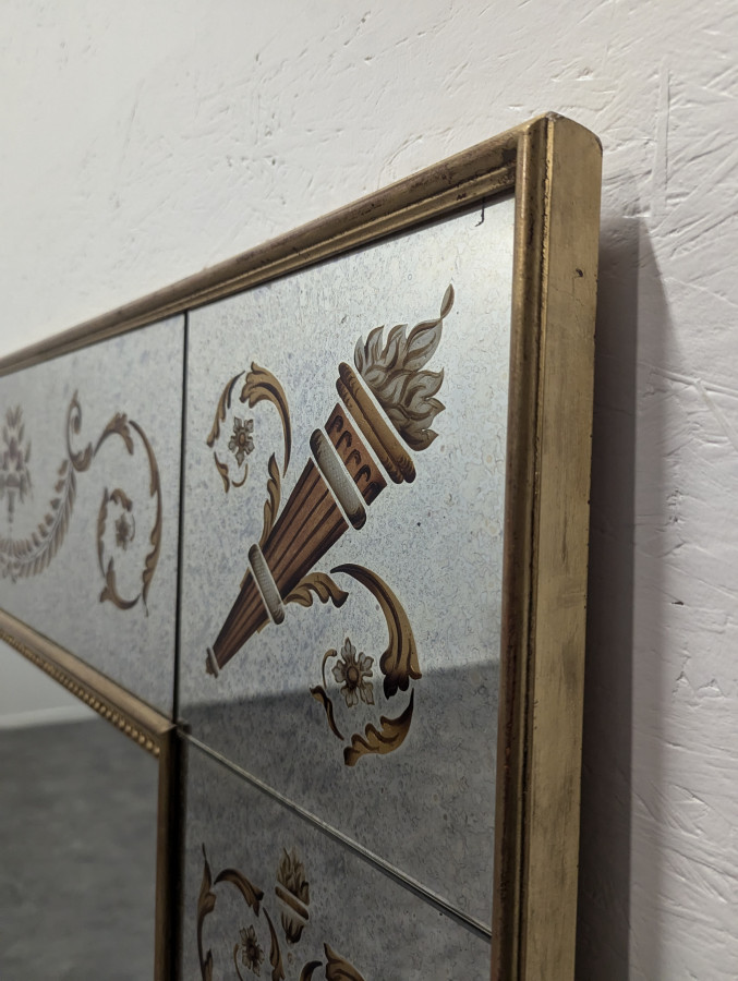 Miroir de bistrot en verre églomisé DLG Pansart