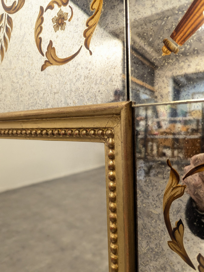 Miroir de bistrot en verre églomisé DLG Pansart