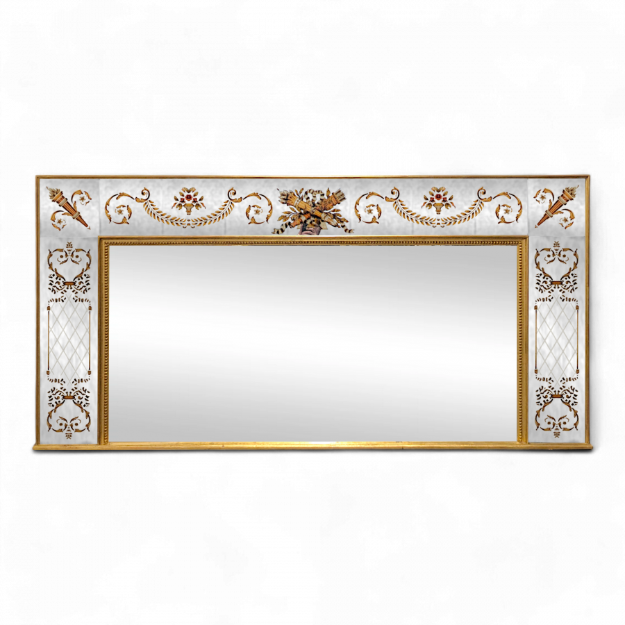 Miroir de bistrot en verre églomisé DLG Pansart