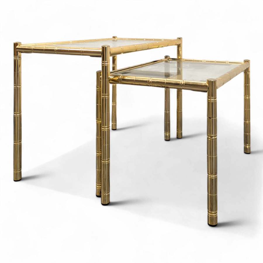 Tables gigognes façon bambou Hollywood Rengency