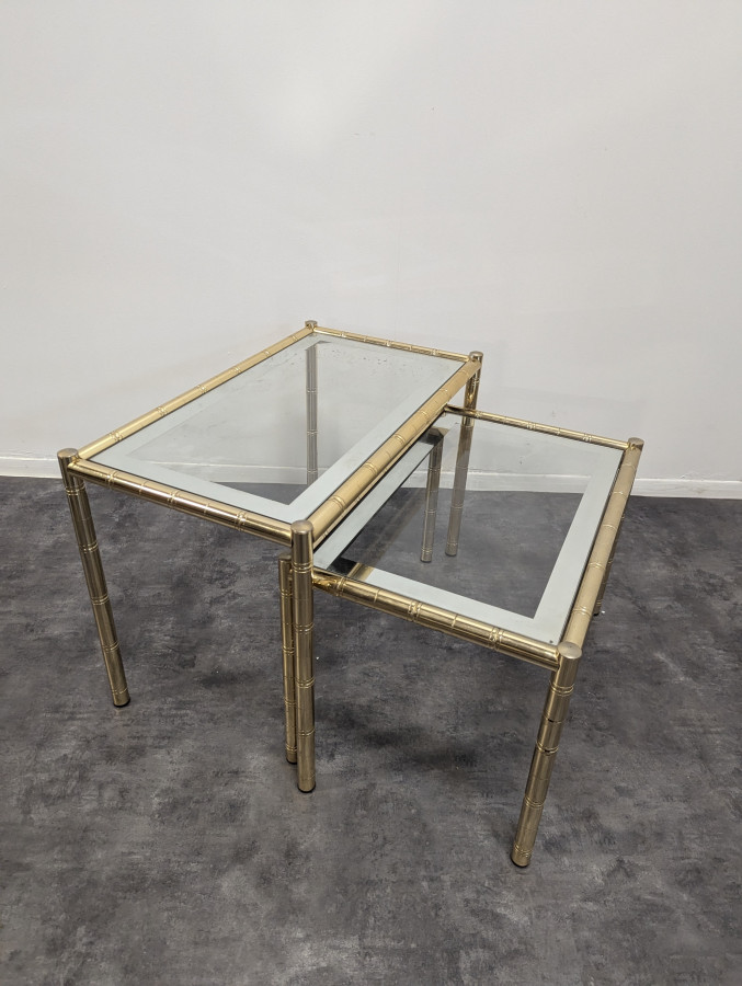 Tables gigognes façon bambou Hollywood Rengency