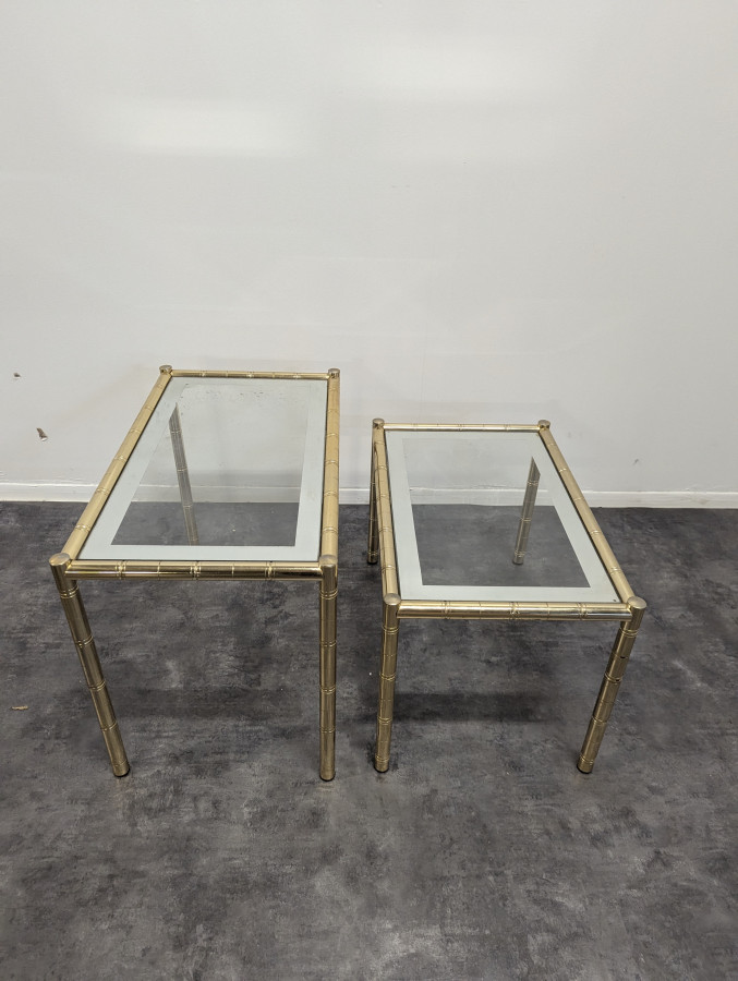 Tables gigognes façon bambou Hollywood Rengency