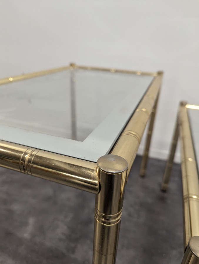 Tables gigognes façon bambou Hollywood Rengency