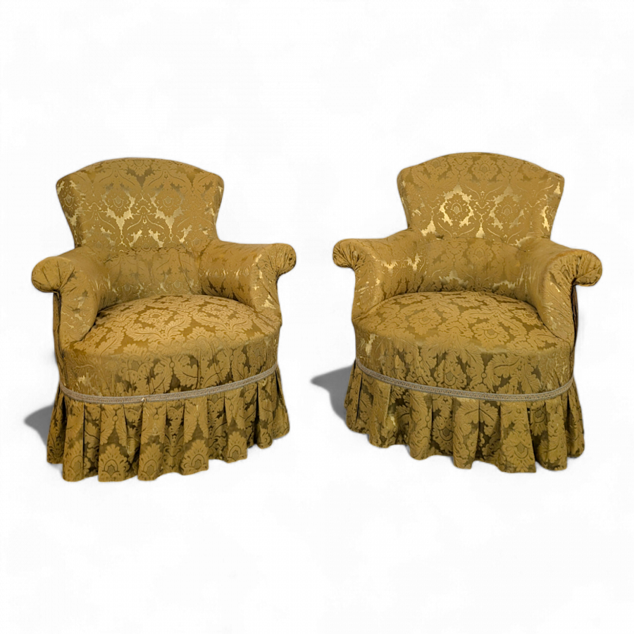 Paire de fauteuil crapaud époque Napoléon III