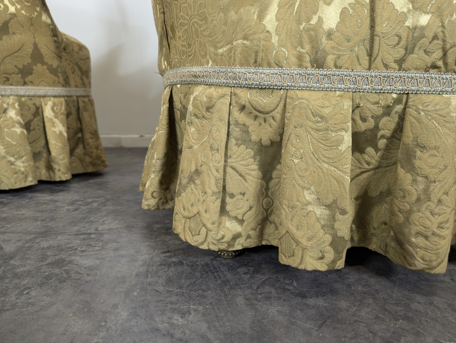 Paire de fauteuil crapaud époque Napoléon III