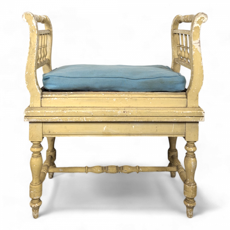 Tabouret de piano réchampi