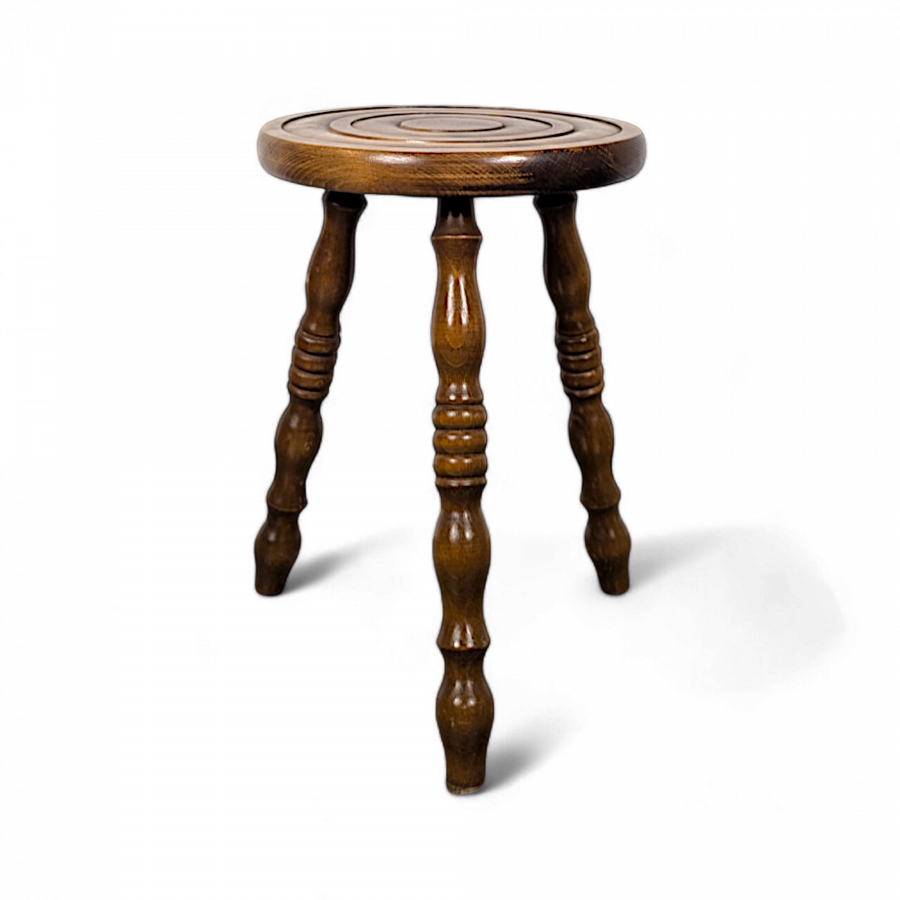 Tabouret en orme DLG Dudouyt
