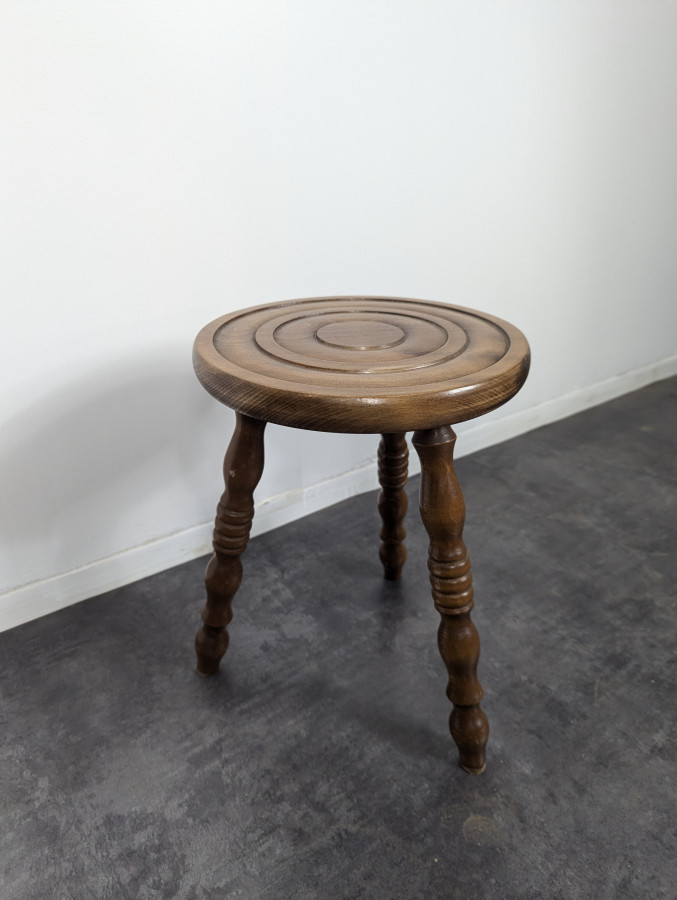 Tabouret en orme DLG Dudouyt