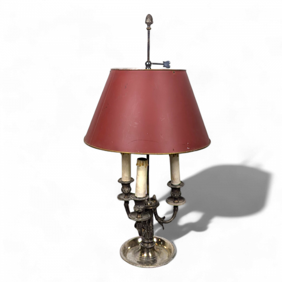 Lampe Bouillote de style Louis en bronze argenté