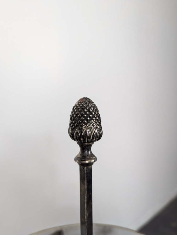 Lampe Bouillote de style Louis en bronze argenté