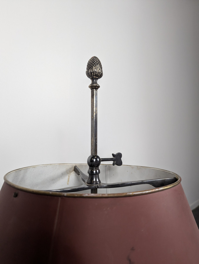 Lampe Bouillote de style Louis en bronze argenté