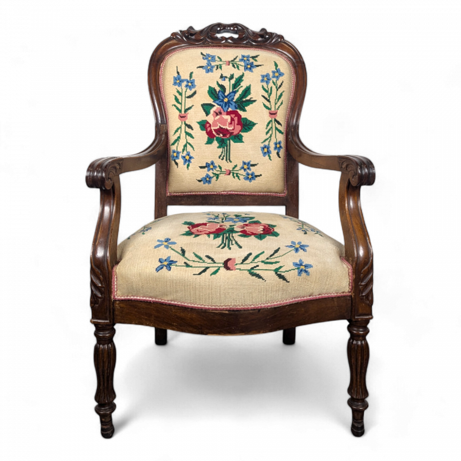 Fauteuil cabriolet style Restauration