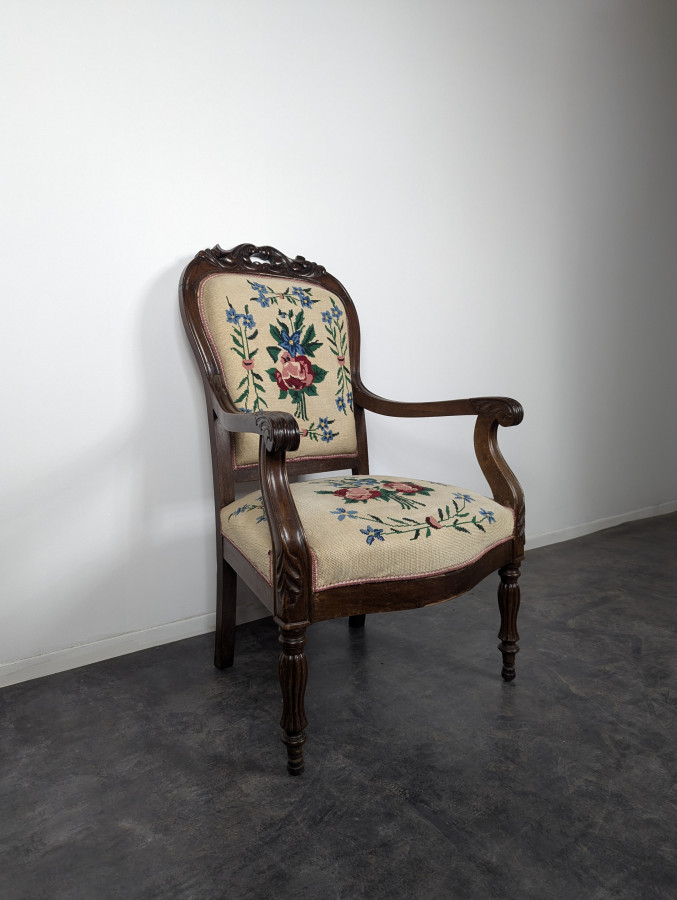 Fauteuil cabriolet style Restauration