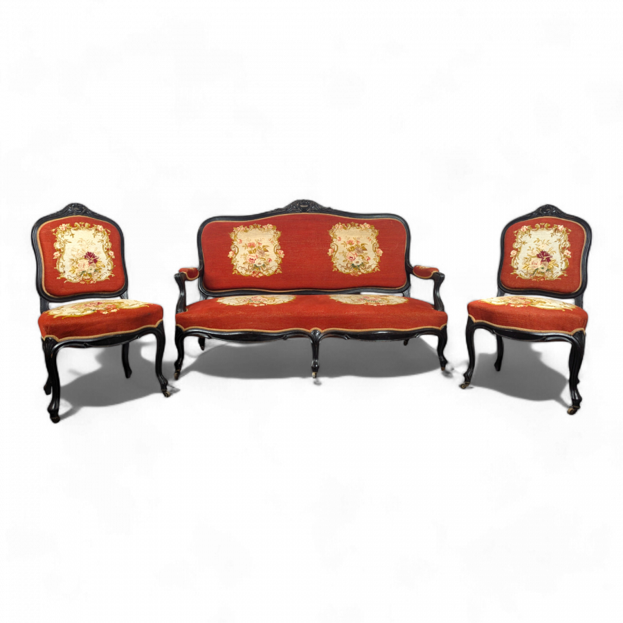 Salon en bois noici époque Napoléon III