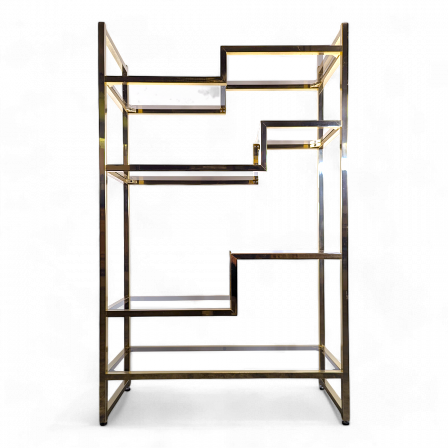 Etagère de Willy Rizzo en laiton