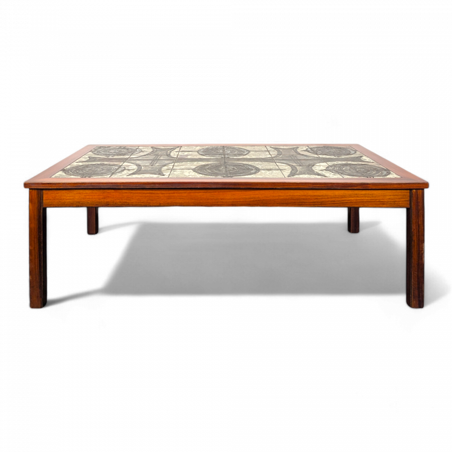 Table basse en palissandre et céramique Ox-Art 36