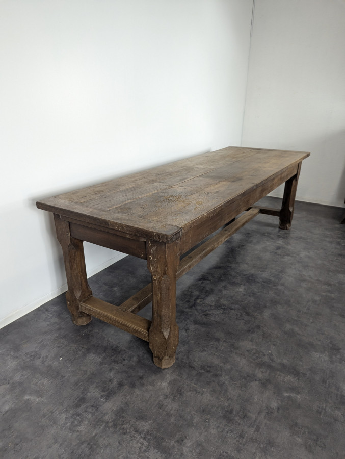 Table de ferme en chêne