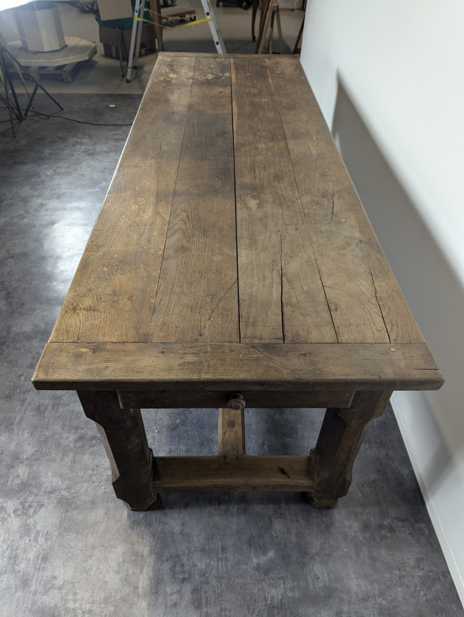 Table de ferme en chêne