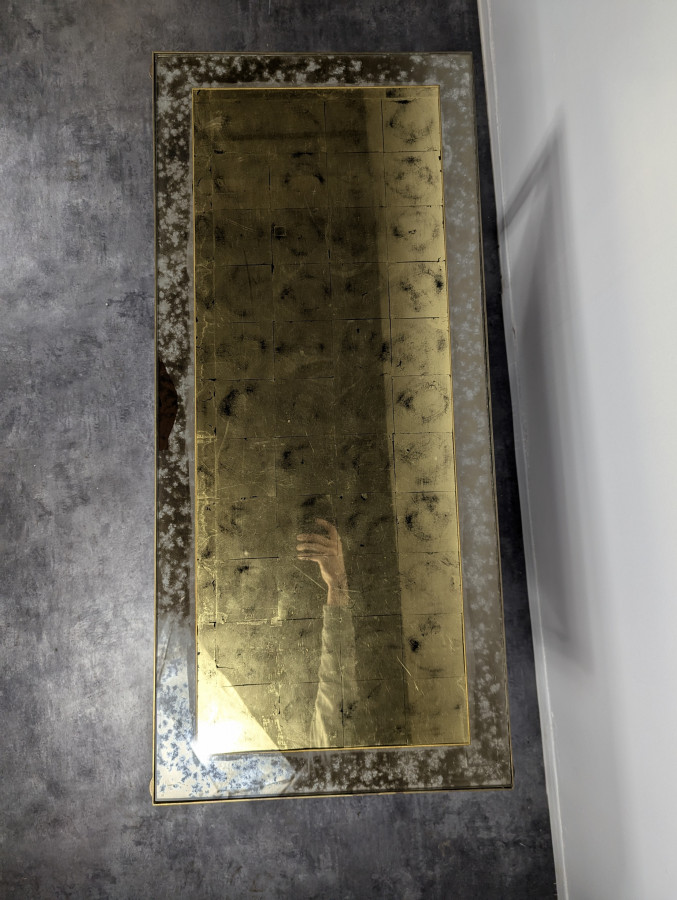 Table basse en feuille d'or DLG Maison Jansen
