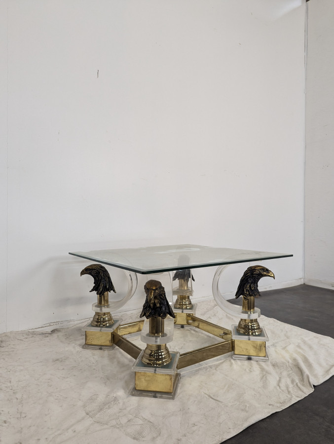 Table Basse aux Aigles de Style Maison Charles