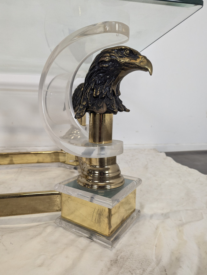 Table Basse aux Aigles de Style Maison Charles
