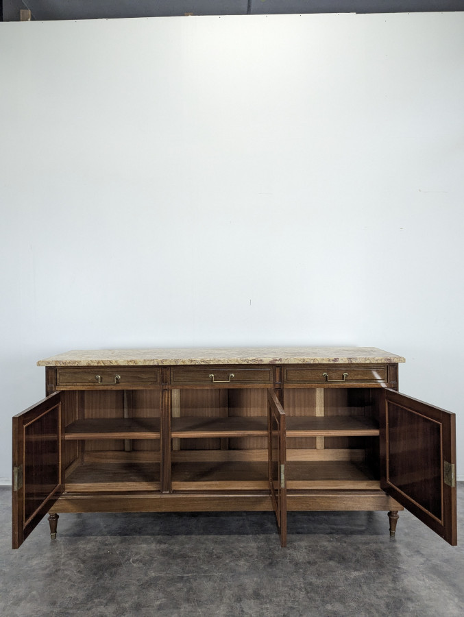 Enfilade en Acajou et marbre brèche