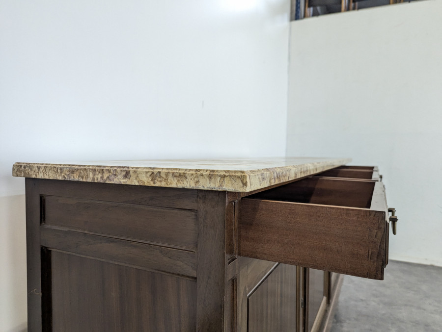 Enfilade en Acajou et marbre brèche