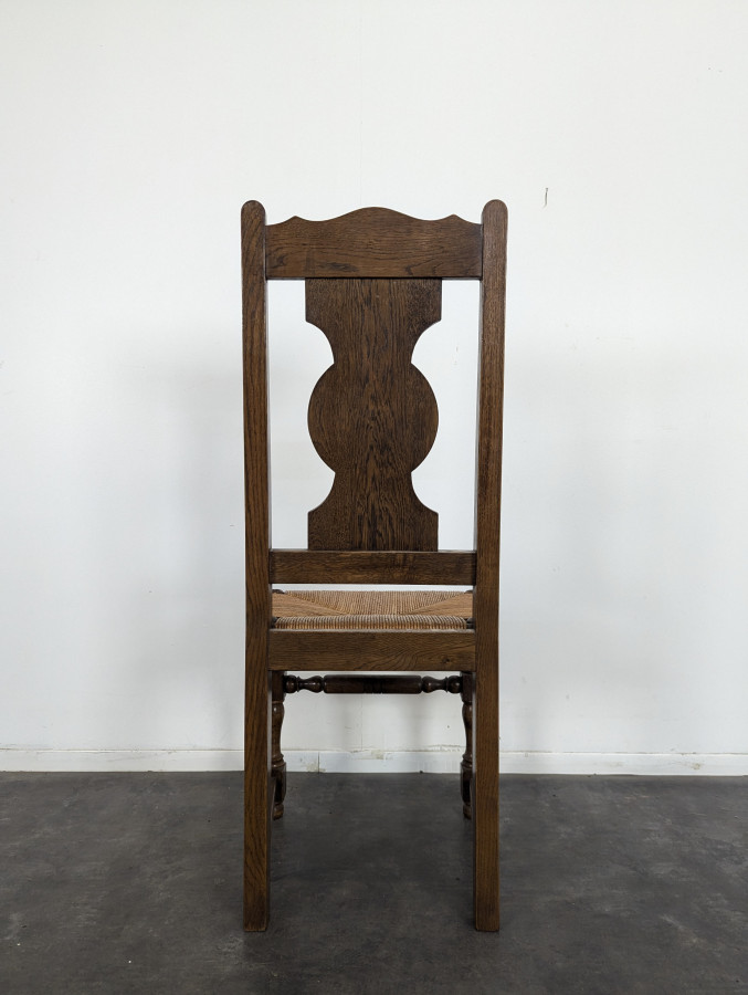 Série de 6 chaises brutalistes DLG Dudouyt