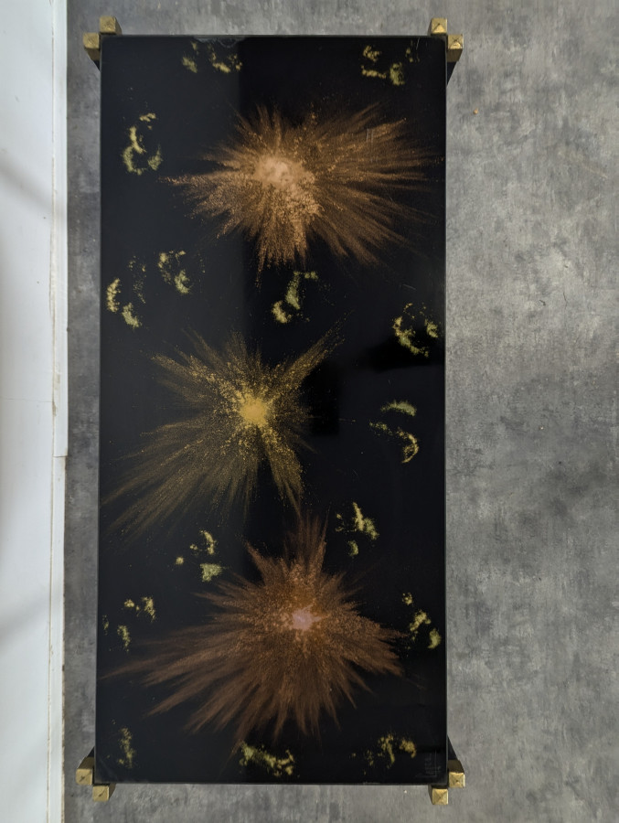 Table basse des années 60 motif constellation