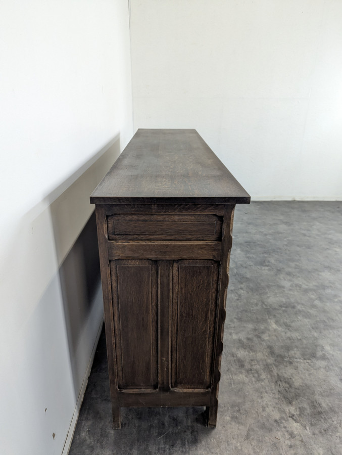 Enfilade haute en chêne brutaliste DLG de Dudouyt