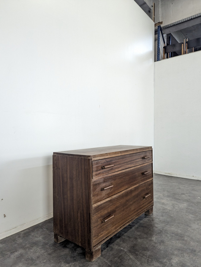 Commode moderniste en Acajou massif