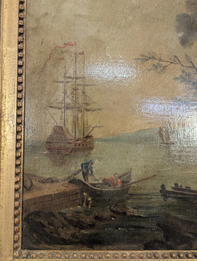 Trumeau en bois laqué de CHEVALIER