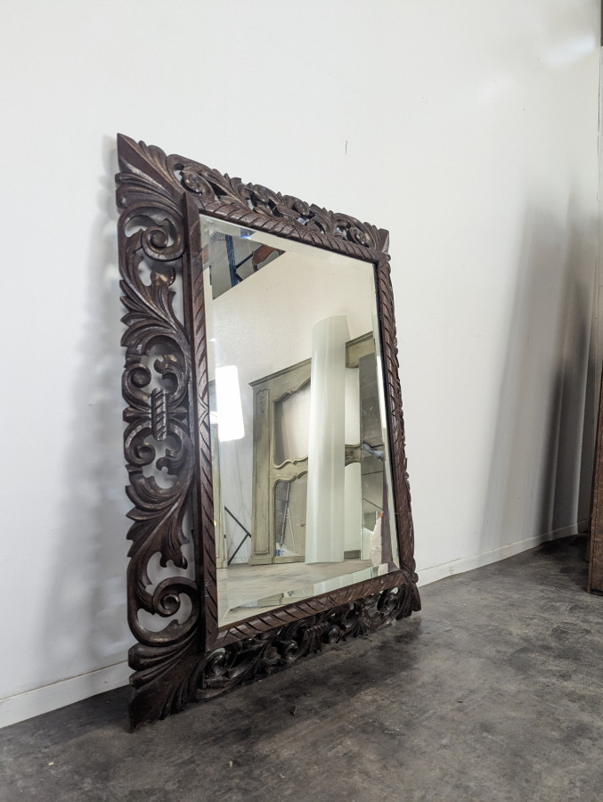 Miroir de style Louis XIII en chêne