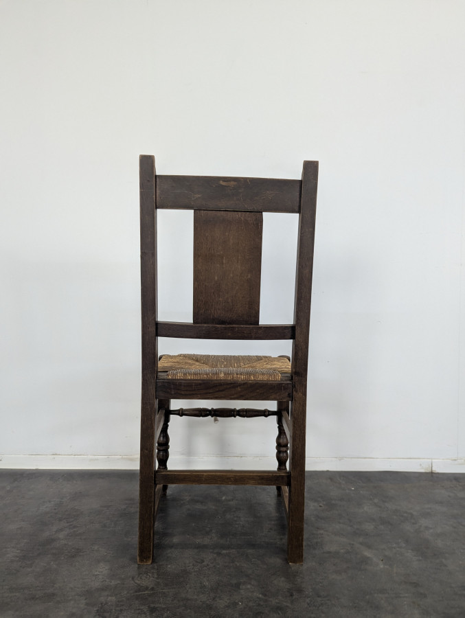 Série de 5 chaises brutalistes DLG Dudouyt