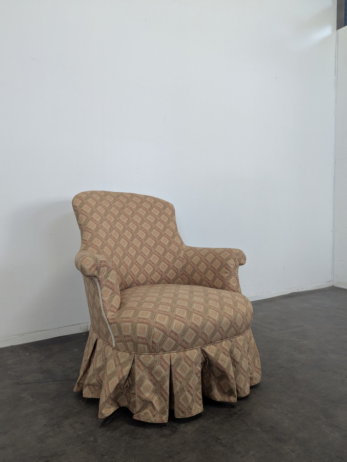 Paire de fauteuils crapauds époque Napoléon III