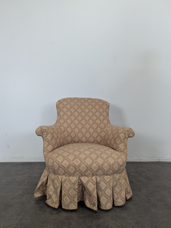 Paire de fauteuils crapauds époque Napoléon III