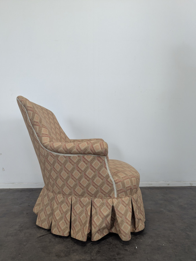 Paire de fauteuils crapauds époque Napoléon III