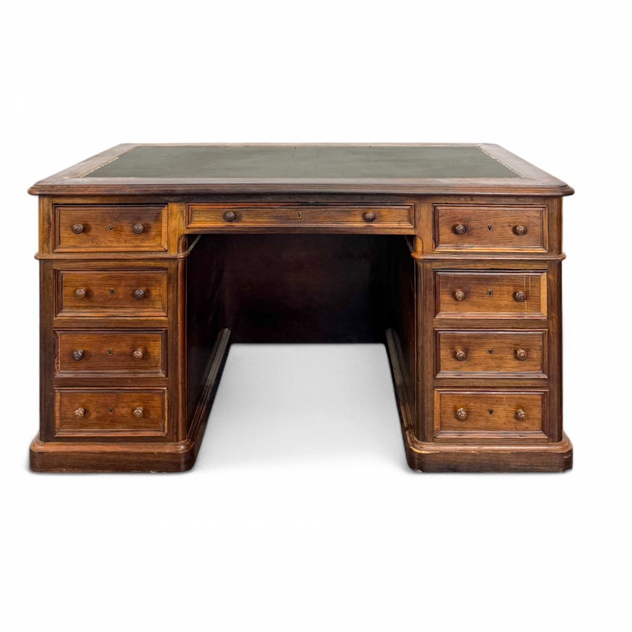 Bureau à caissons en Acajou